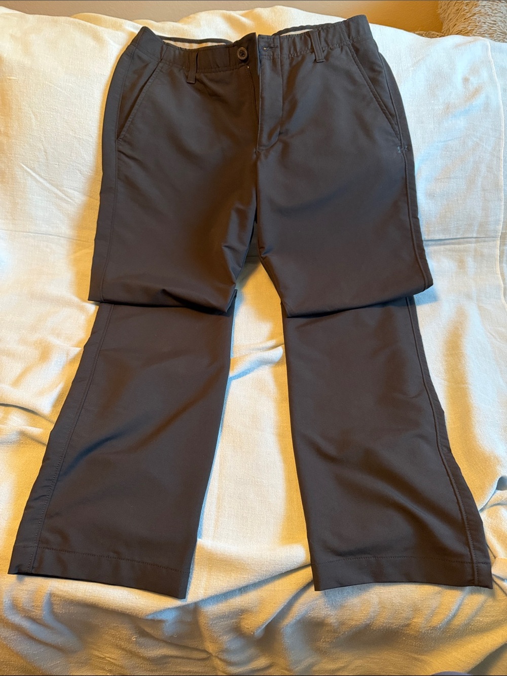 Under Armour Men's Black Straight-Leg Chinos